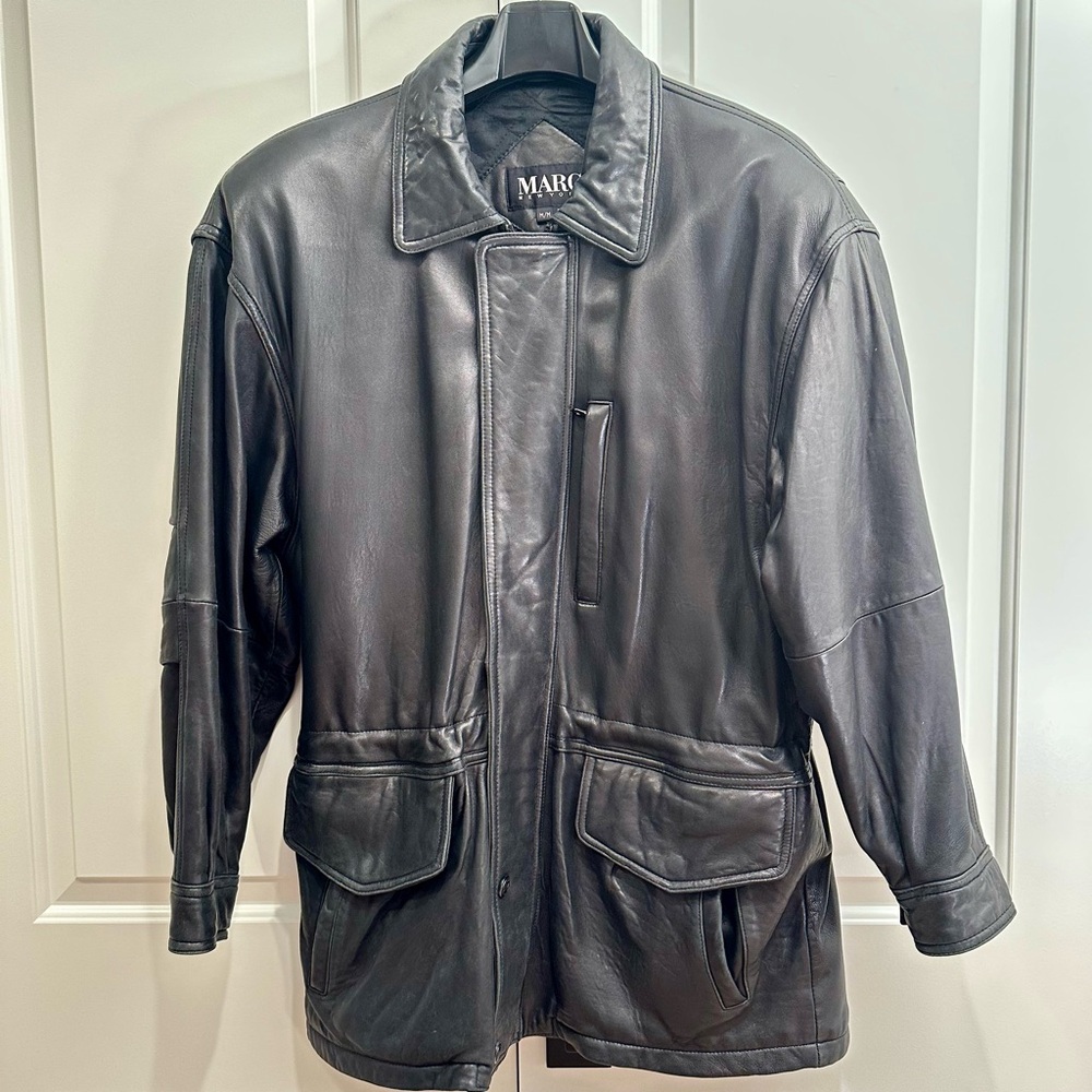 Marc New York Insulated Black Leather Men's Jacket